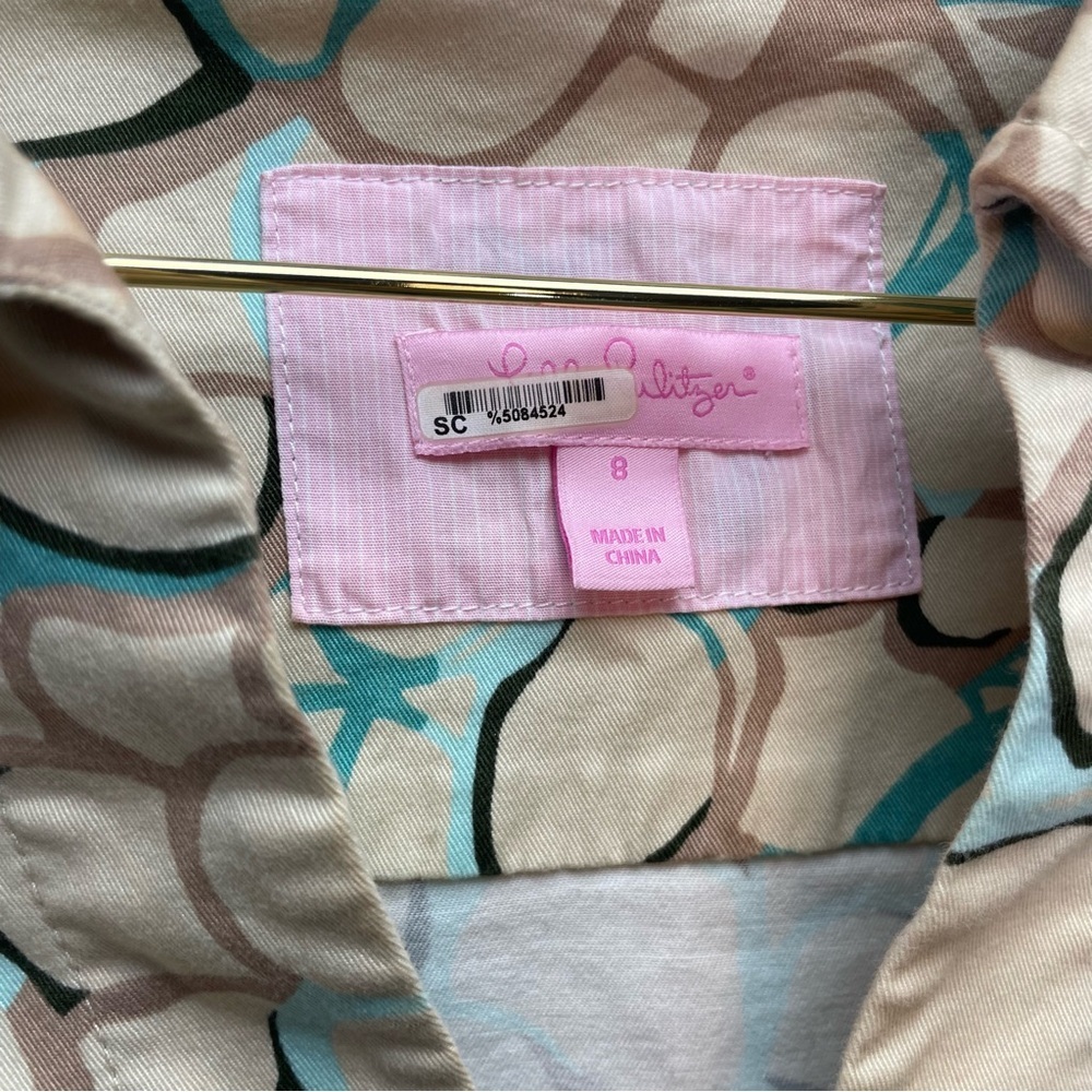 Lilly Pulitzer You Crack Me Up Big Time Bird Print Safari Cotton Stretch Dress - Picture 4 of 7